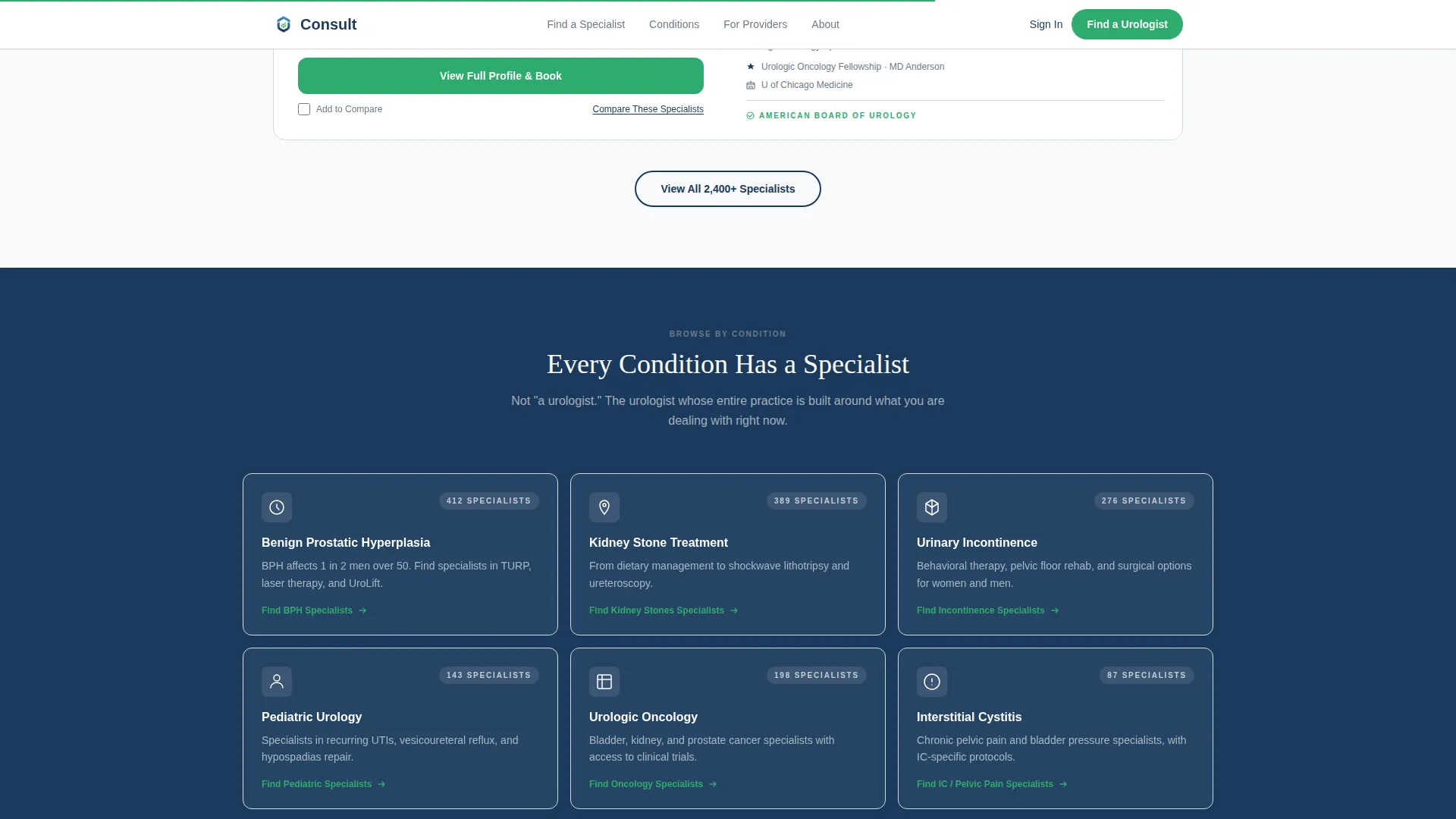Provider Directory Landing Page Template