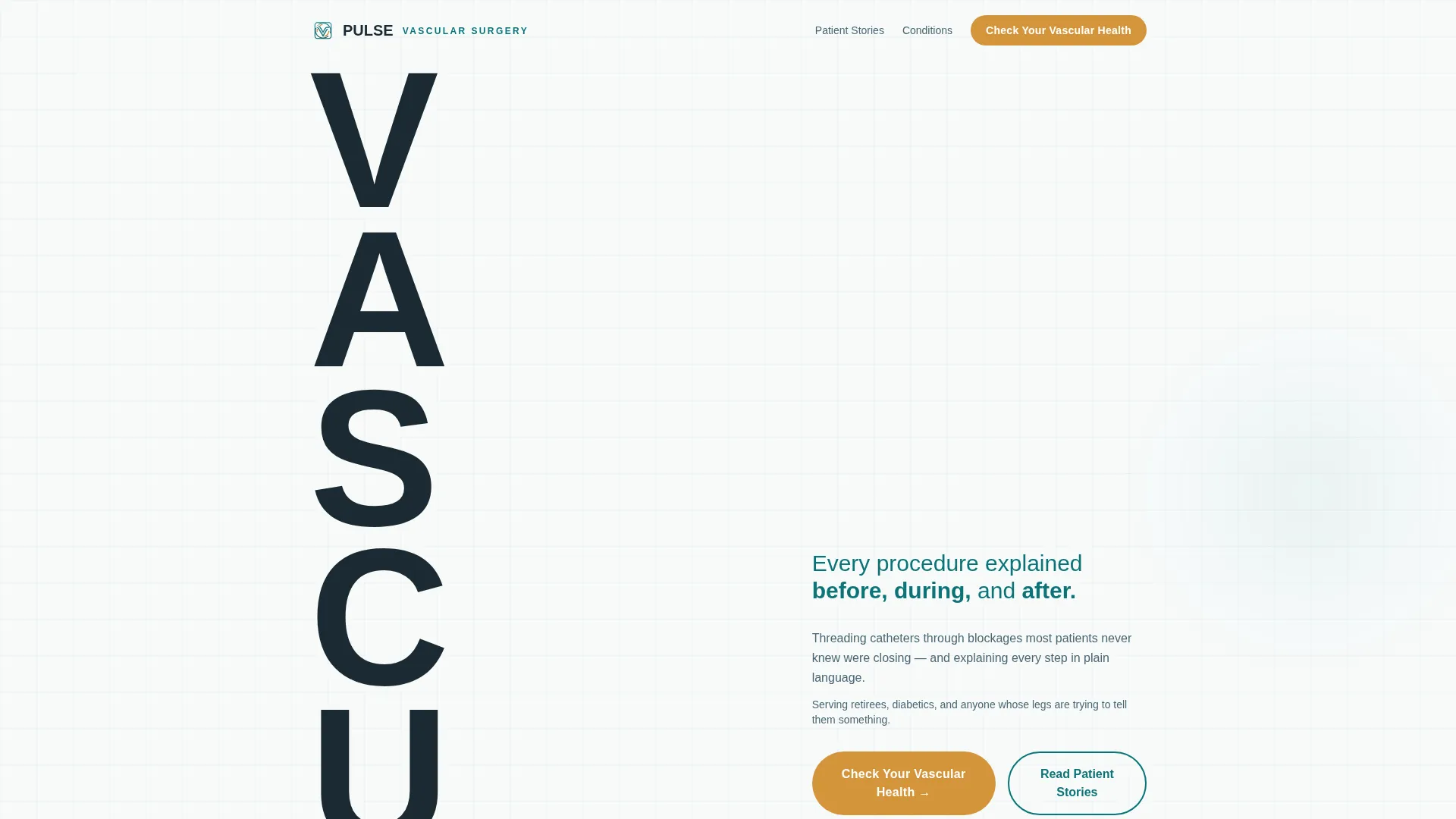 Vascular Surgeon Testimonial & Review Landing Page