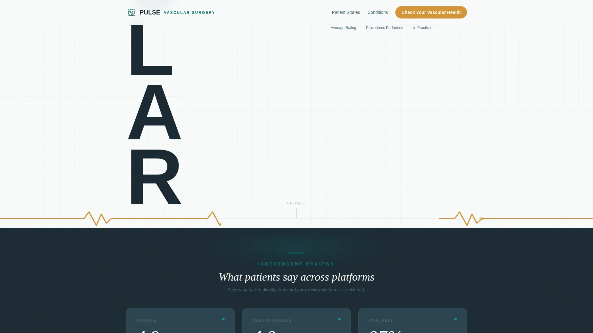 Vascular Surgeon Testimonial & Review Landing Page