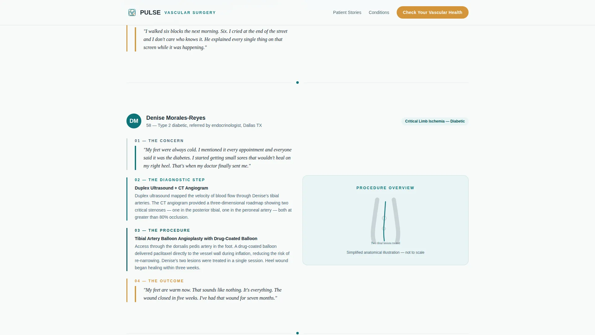 Vascular Surgeon Testimonial & Review Landing Page