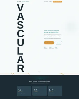 Vascular Surgeon Testimonial & Review Landing Page
