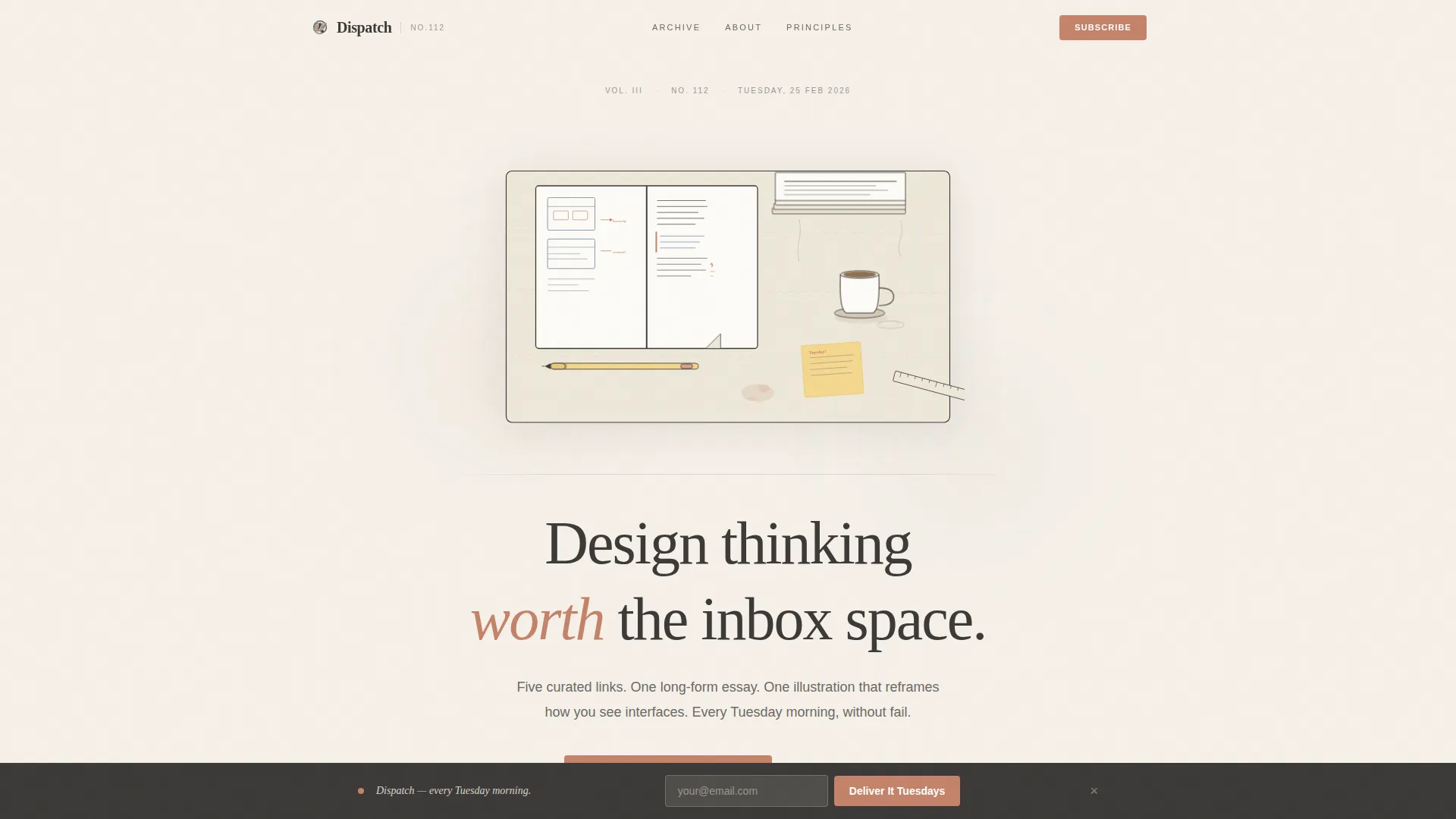UX & Design Newsletter Blog Website Template
