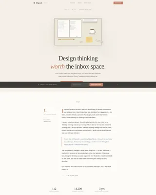 UX & Design Newsletter Blog Website Template