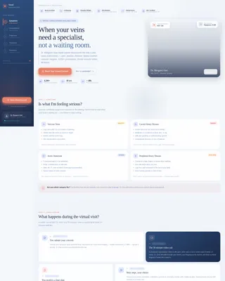 Vascular Surgeon Booking Website Template
