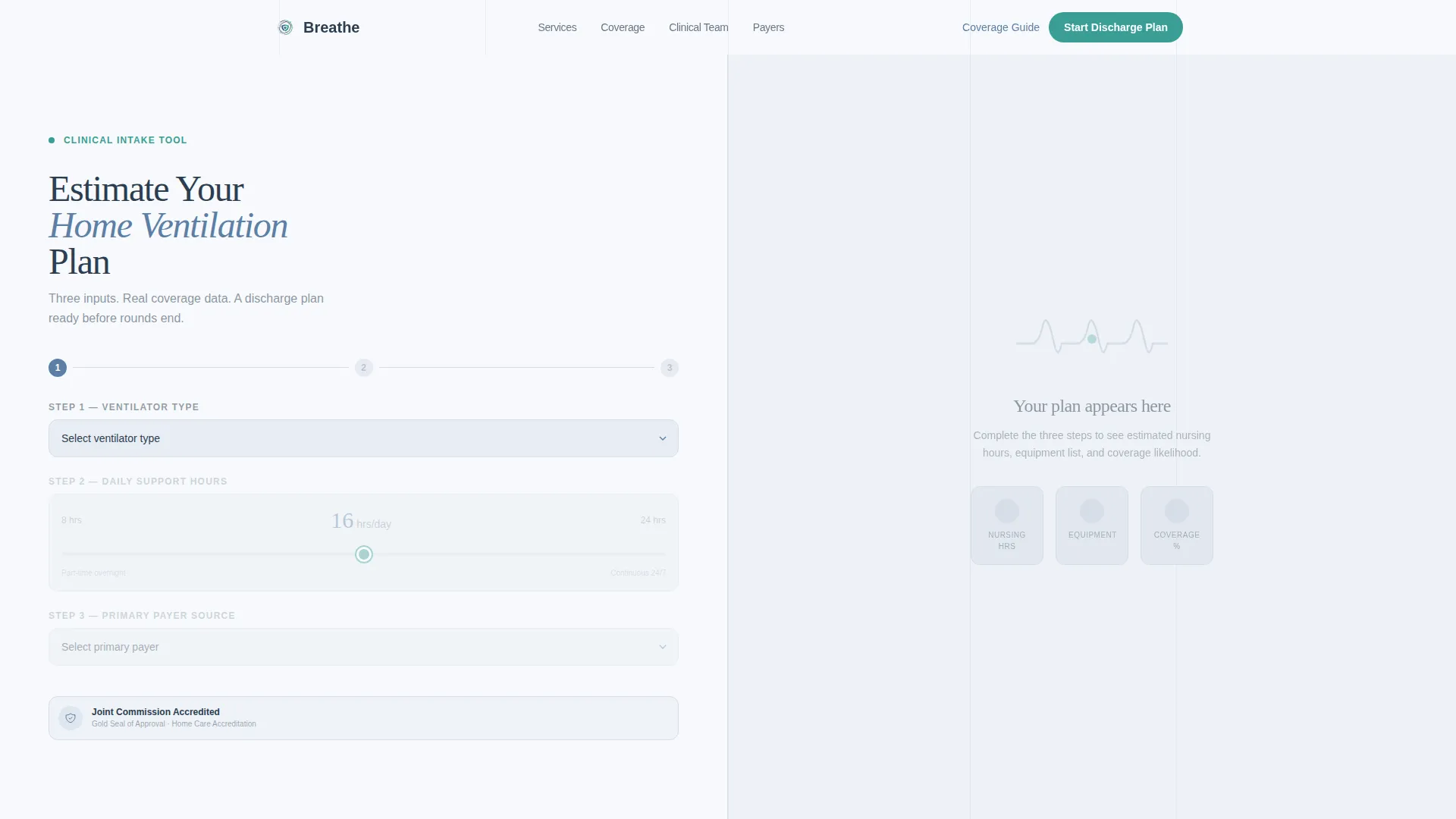 Respiratory Home Care Landing Page Template