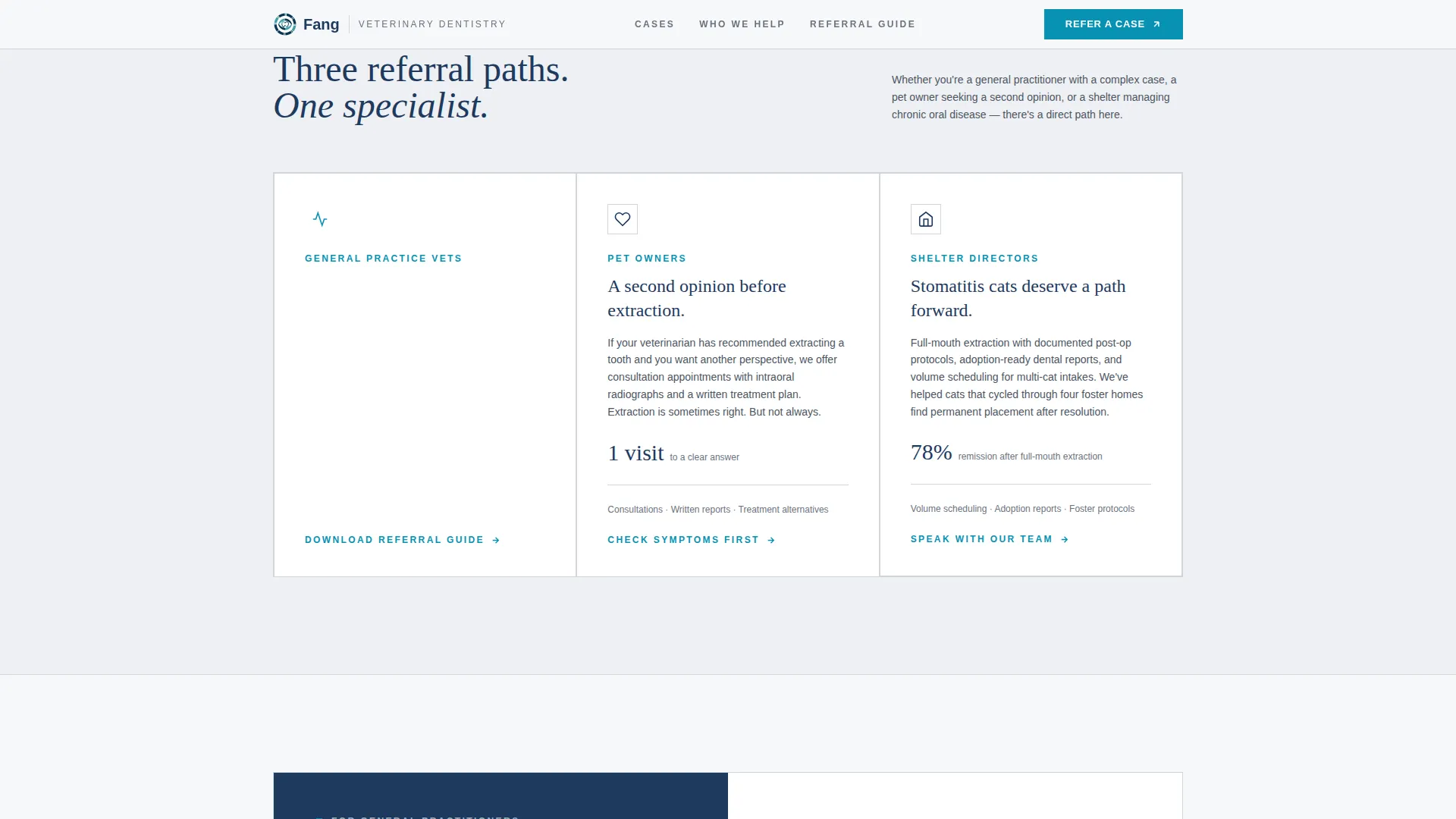 Veterinary Dental Specialty Landing Page Template
