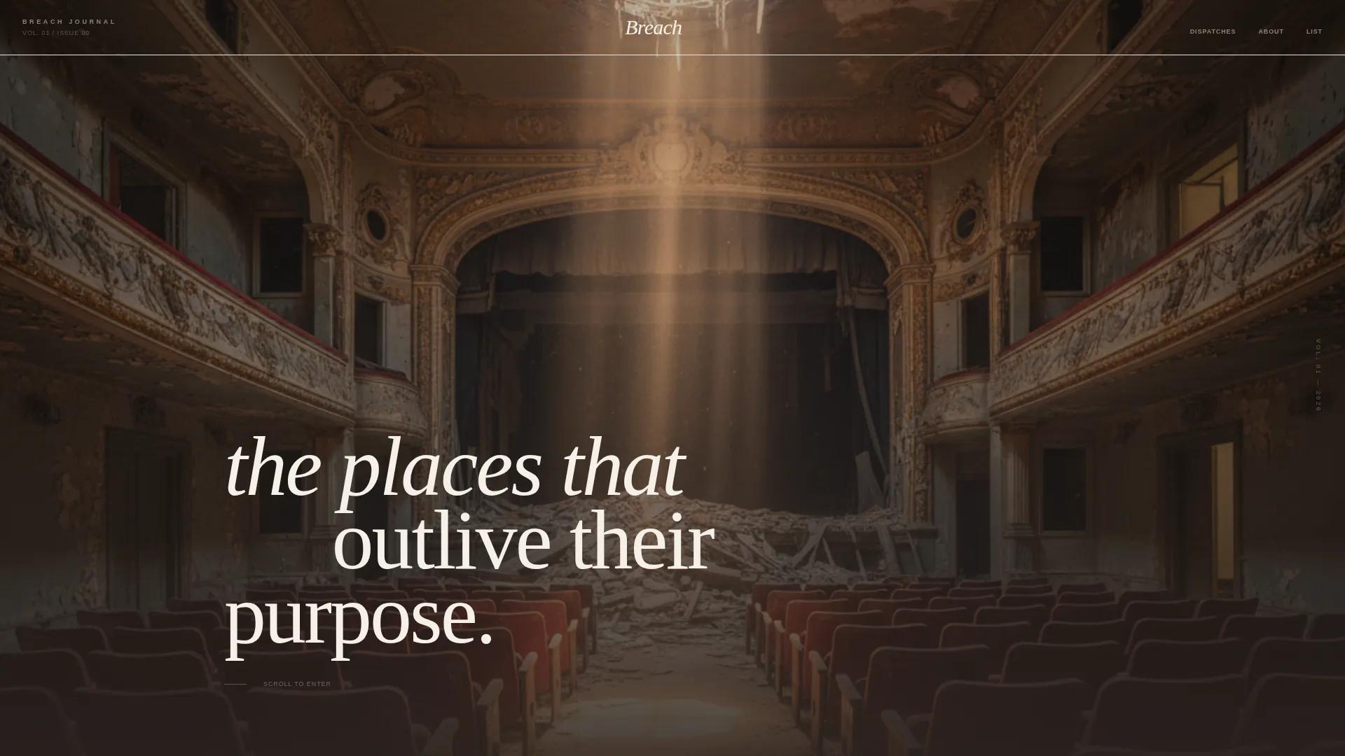 Urbex Editorial Blog Waitlist Landing Page Template
