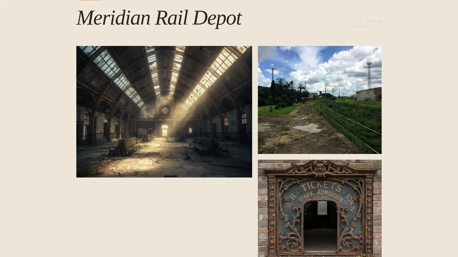 Urbex Editorial Blog Waitlist Landing Page Template
