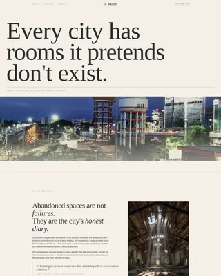Urban Exploration Newsletter Landing Page Template