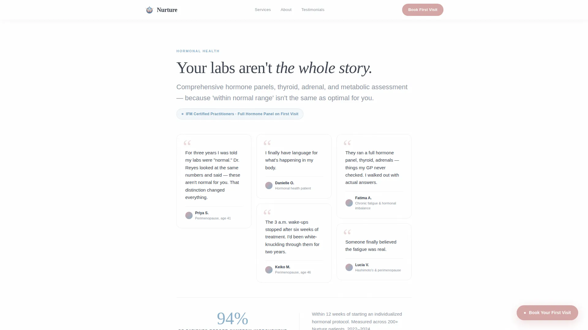 Women's Wellness Center Landing Page Template