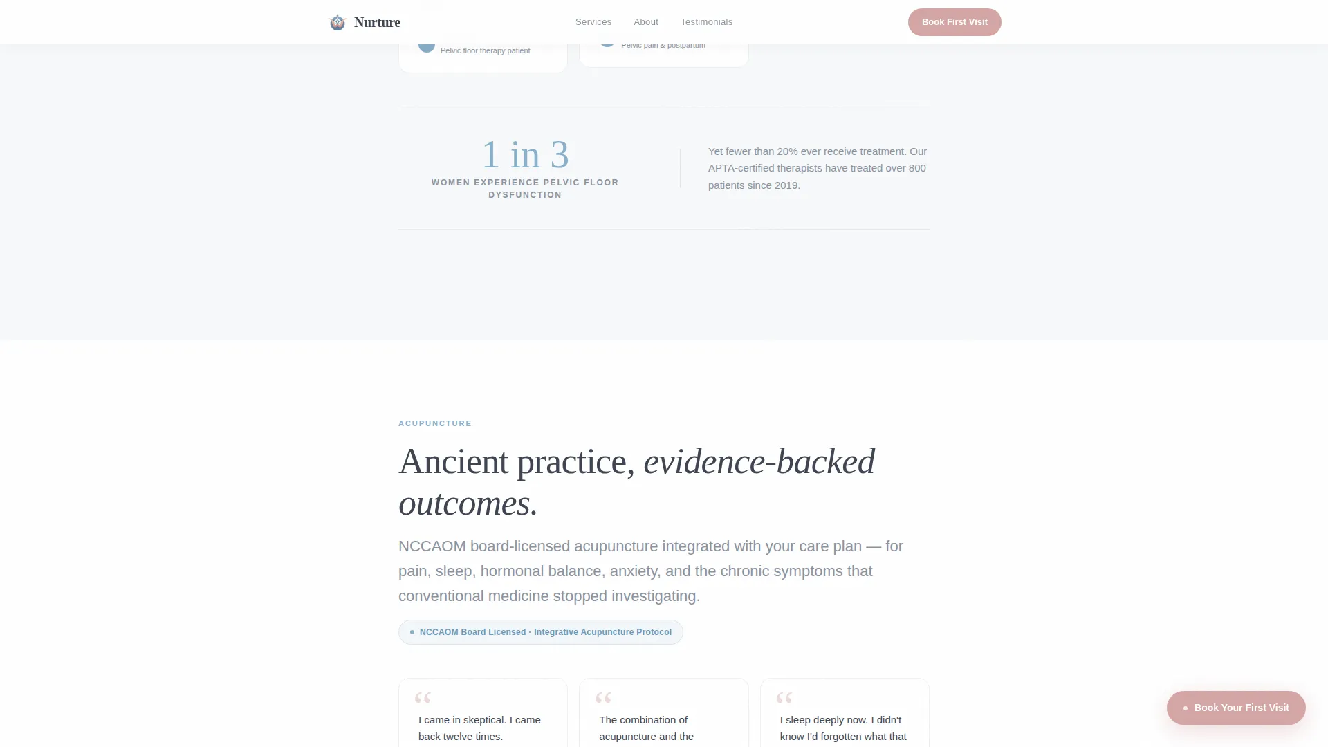 Women's Wellness Center Landing Page Template