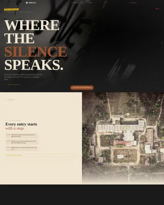 Urbex Podcast Horizontal Scroll Landing Page Template