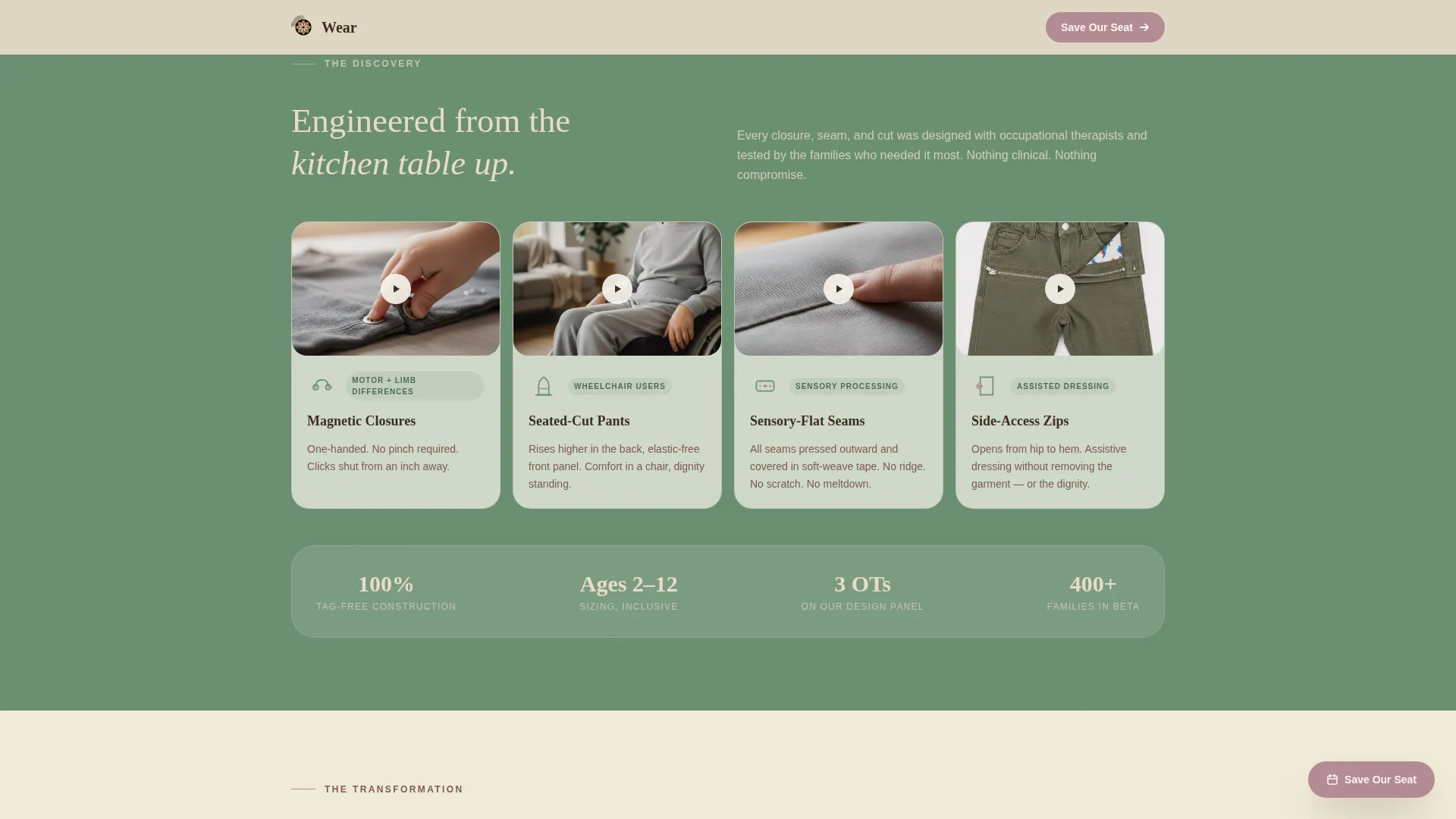 Adaptive Kids Clothing Event Landing Page Template