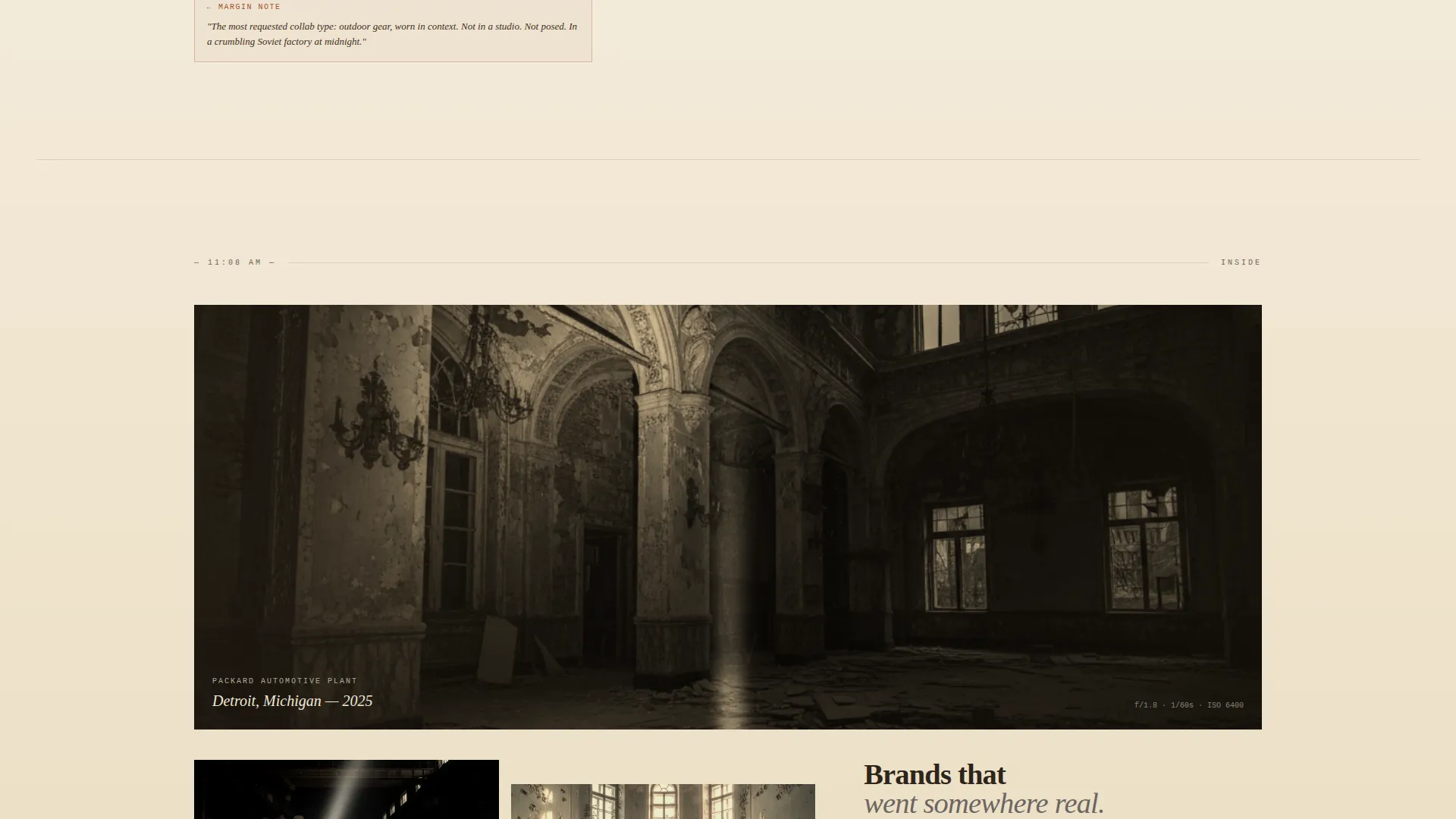 Urban Exploration Creator Landing Page Template