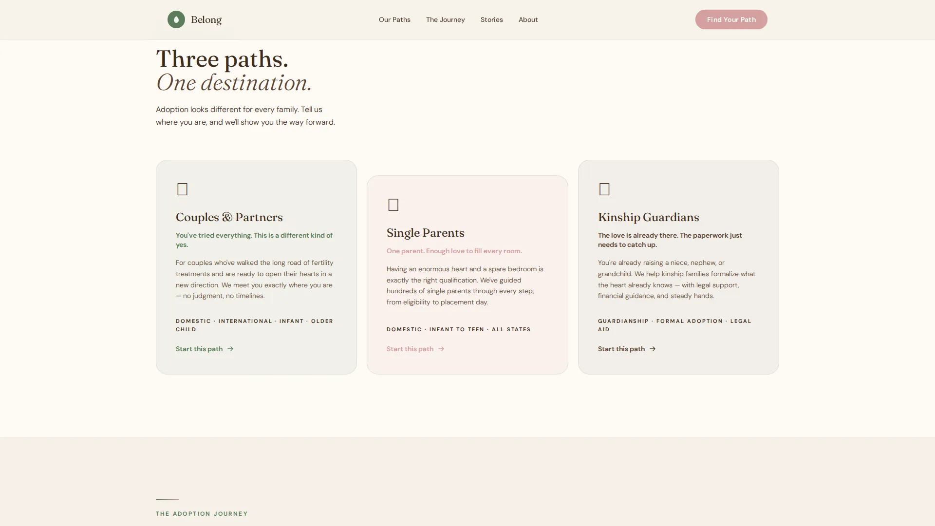 Heartfelt Adoption Agency Landing Page Template