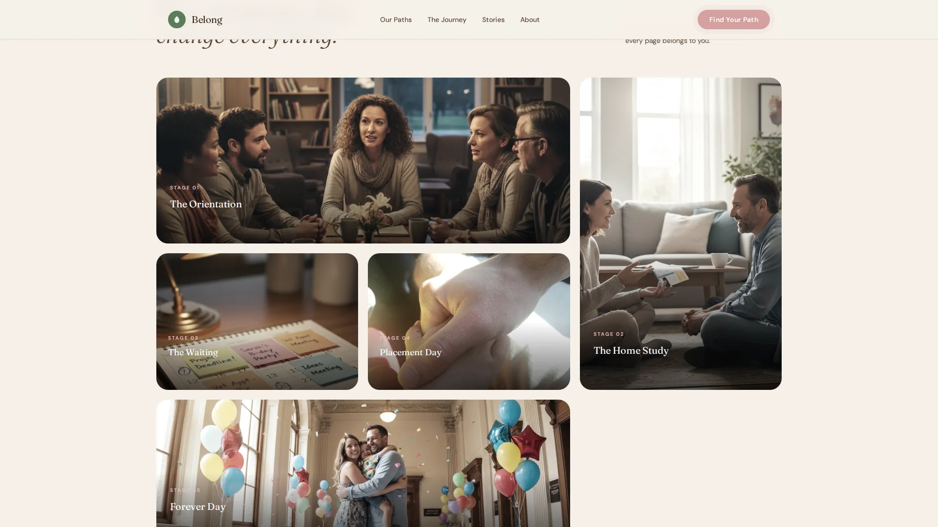 Heartfelt Adoption Agency Landing Page Template