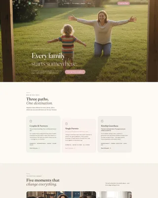 Heartfelt Adoption Agency Landing Page Template
