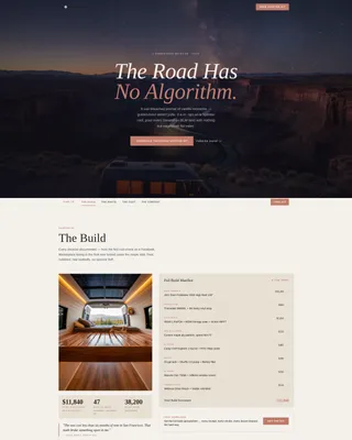 Specialist Van Life & Nomad Content Blog & Content Website Template