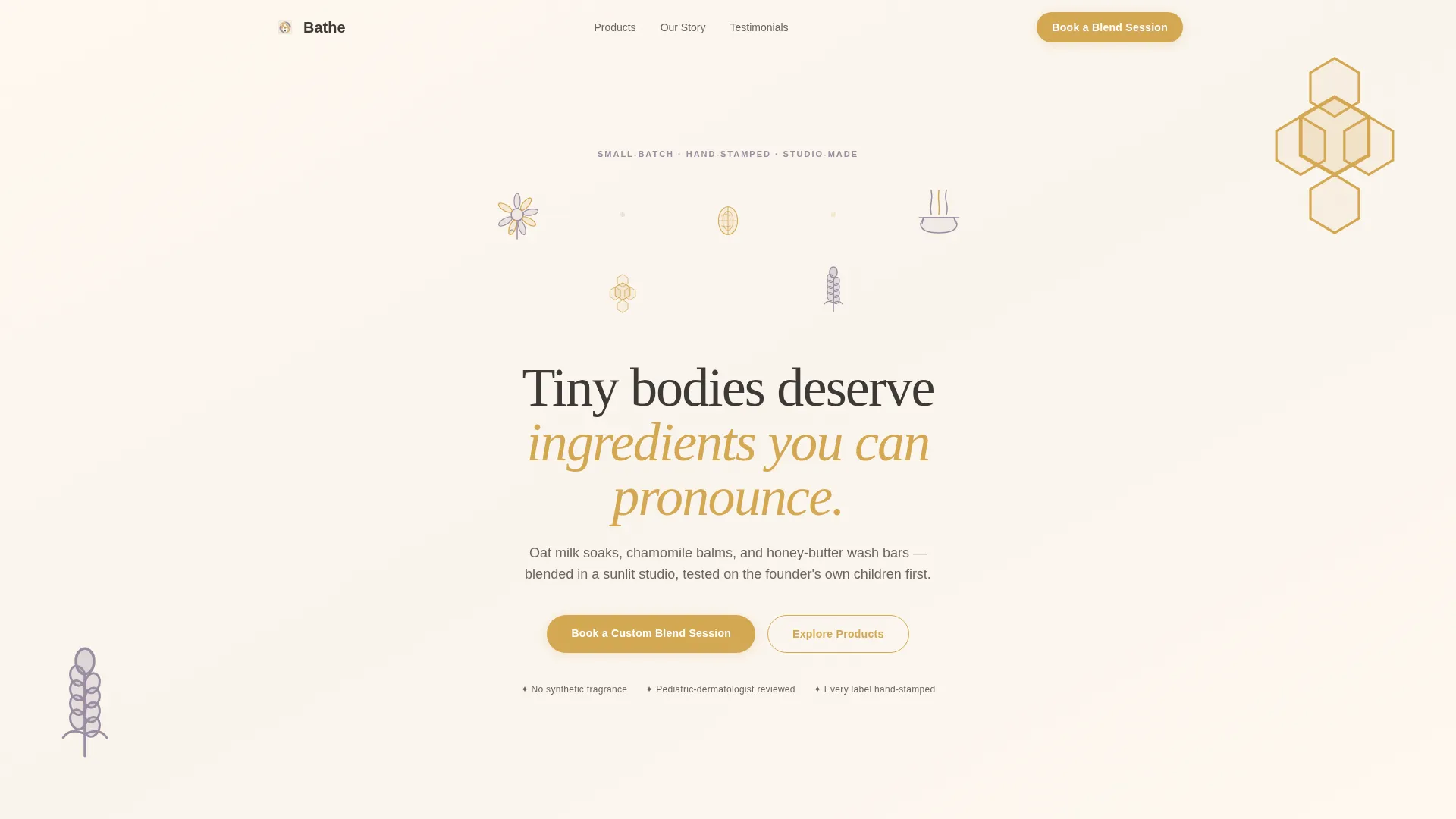 Gentle Baby Bath Product Landing Page Template