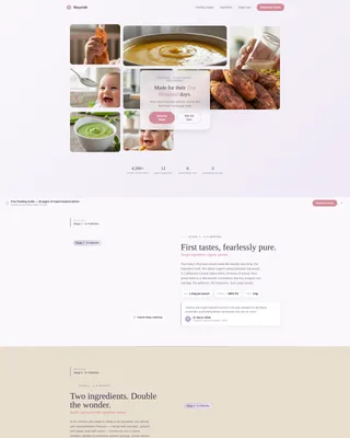 Organic Baby Food Brand Landing Page Template
