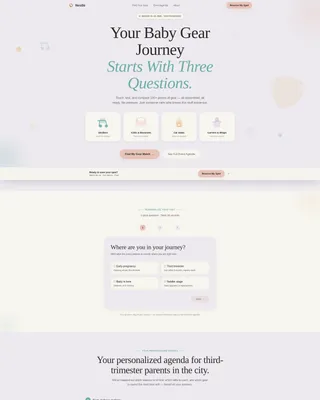 Playful Babygear Event Registration Landing Page