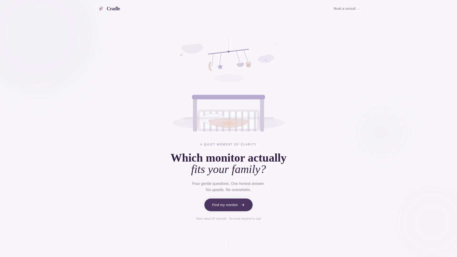 Baby Monitor Landing Page Template with Quiz