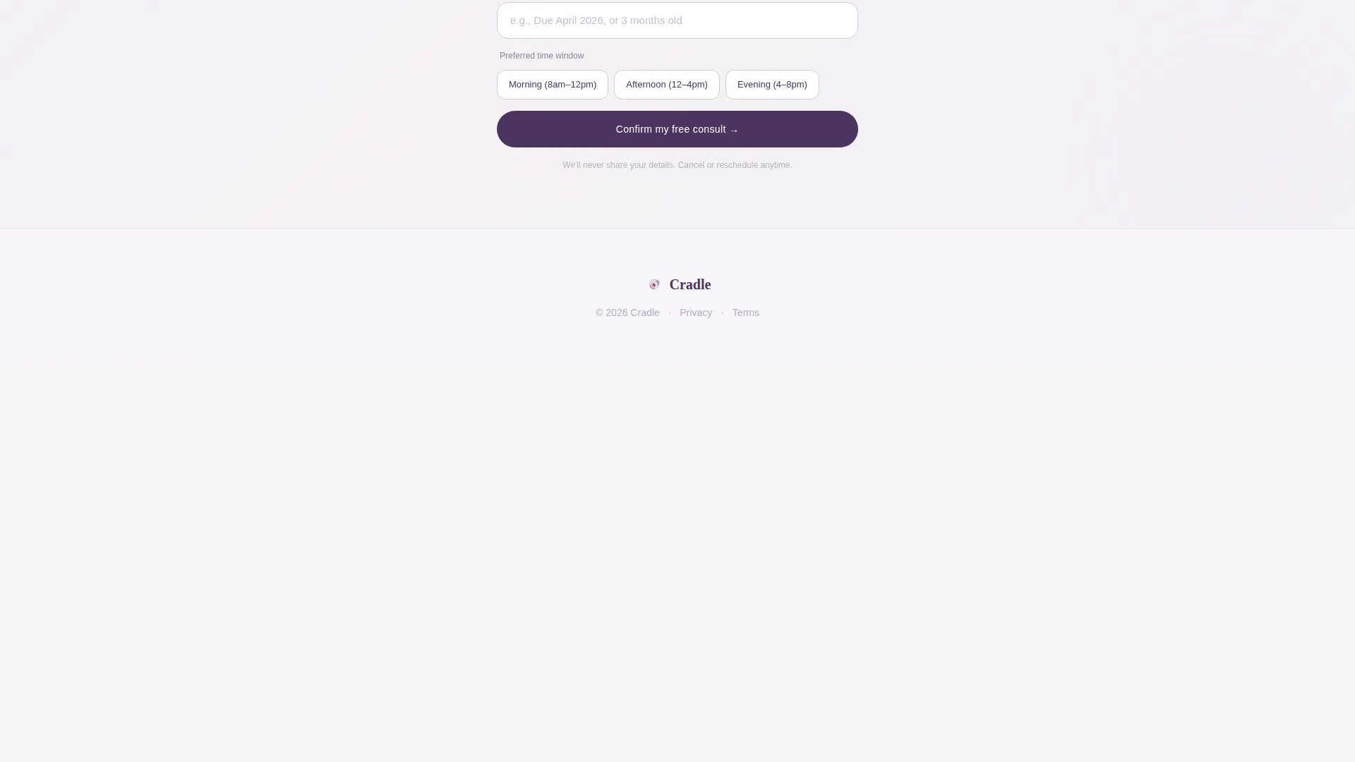 Baby Monitor Landing Page Template with Quiz