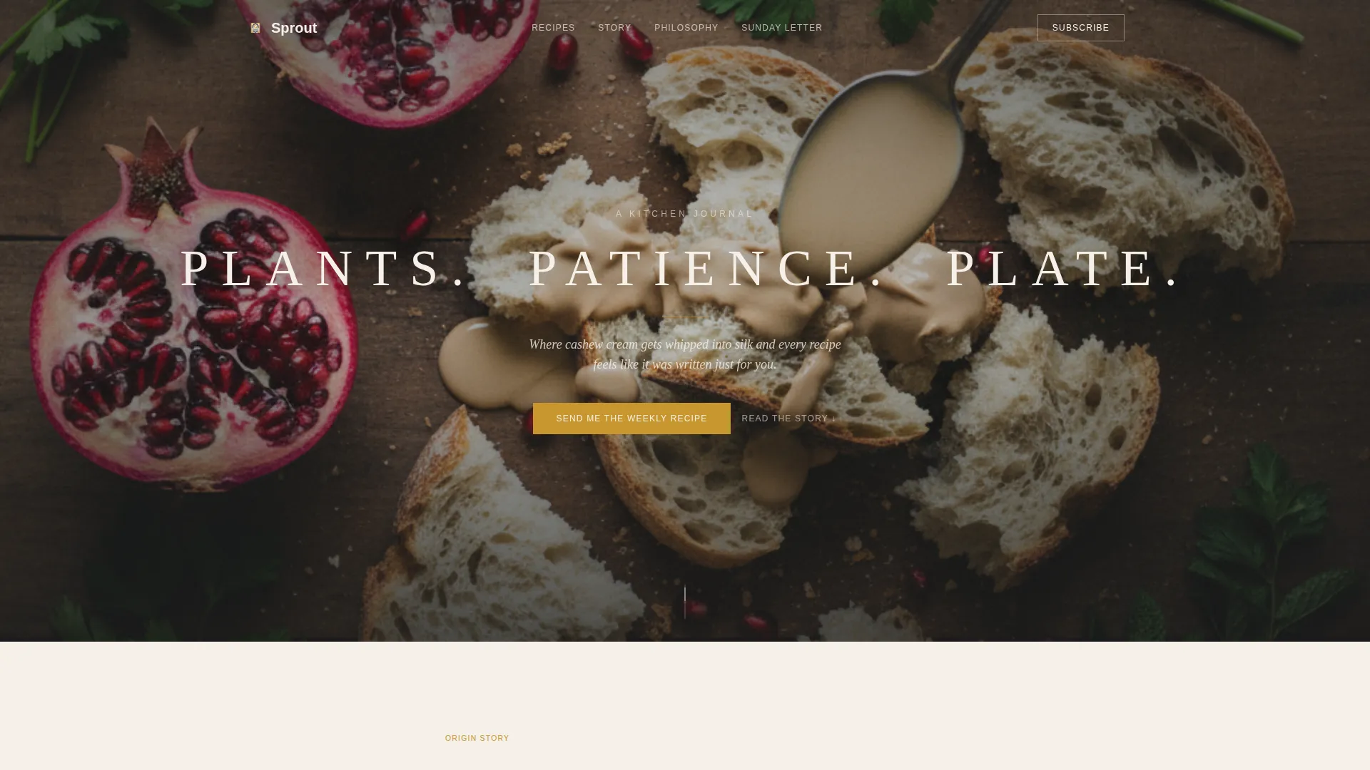 Elegant Vegan Blog Landing Page Template