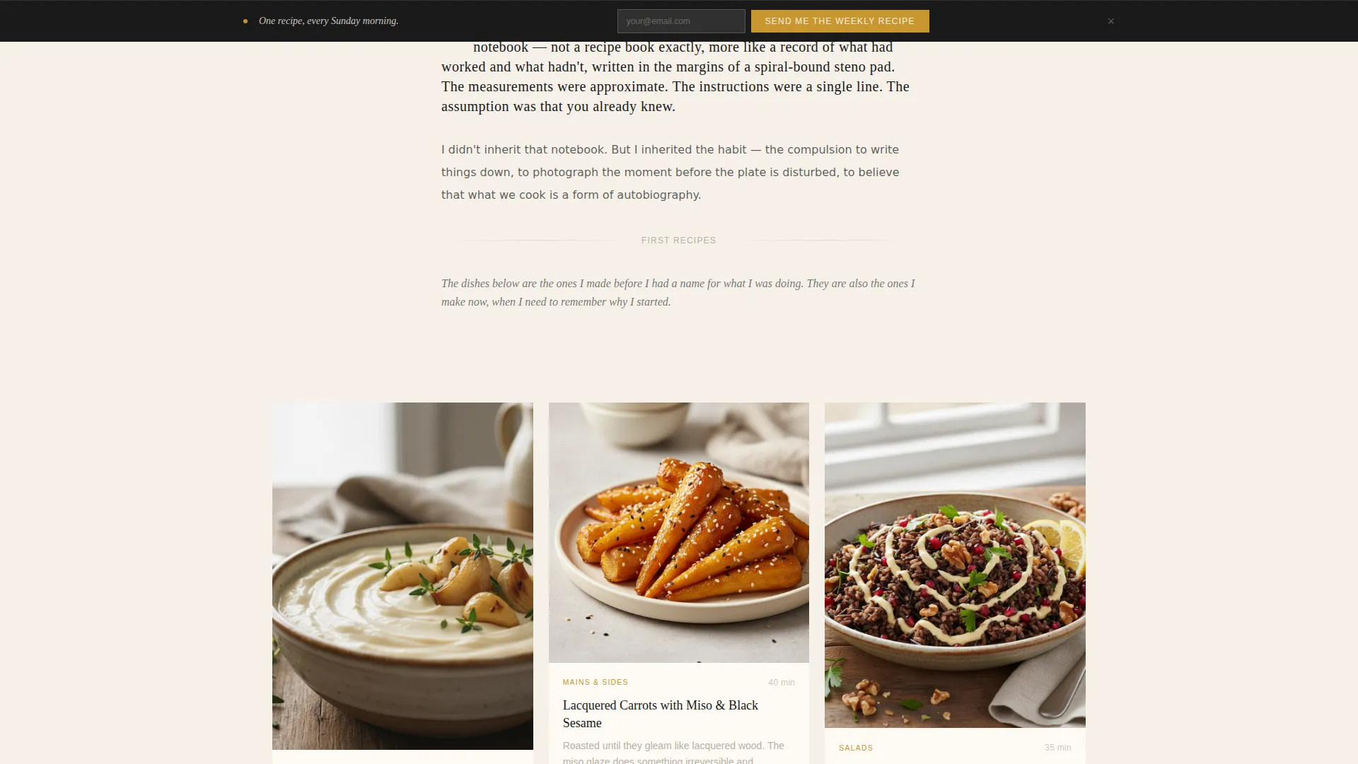 Elegant Vegan Blog Landing Page Template