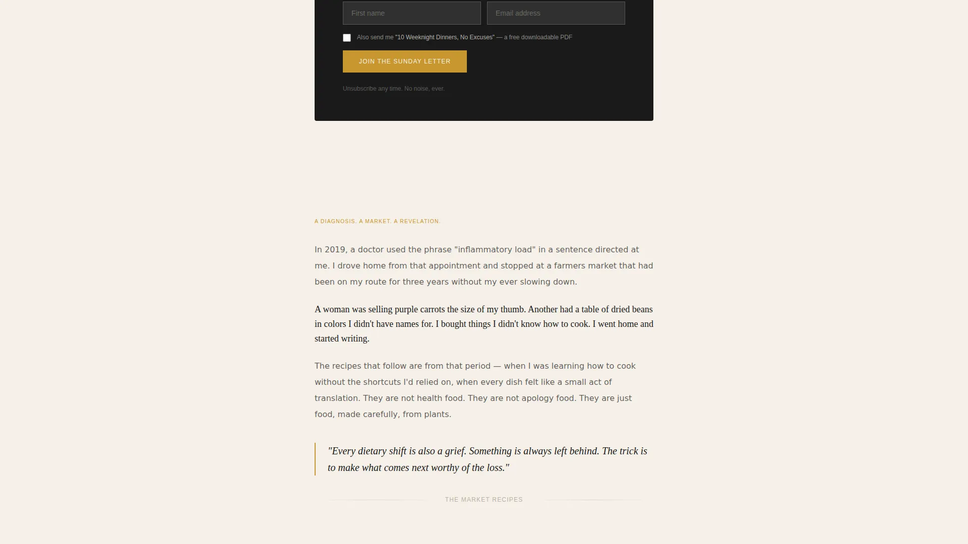 Elegant Vegan Blog Landing Page Template