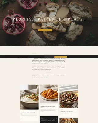 Elegant Vegan Blog Landing Page Template