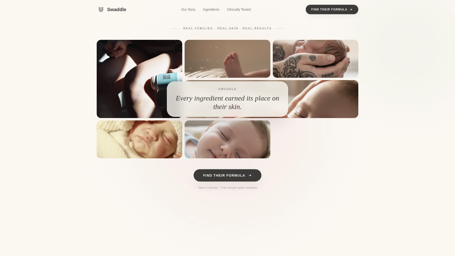 Baby Skincare Landing Page Template