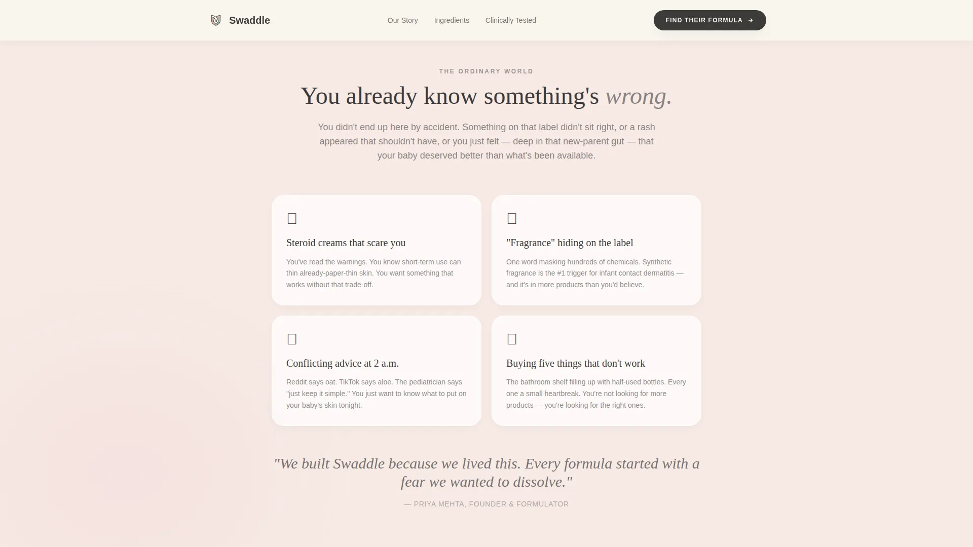 Baby Skincare Landing Page Template