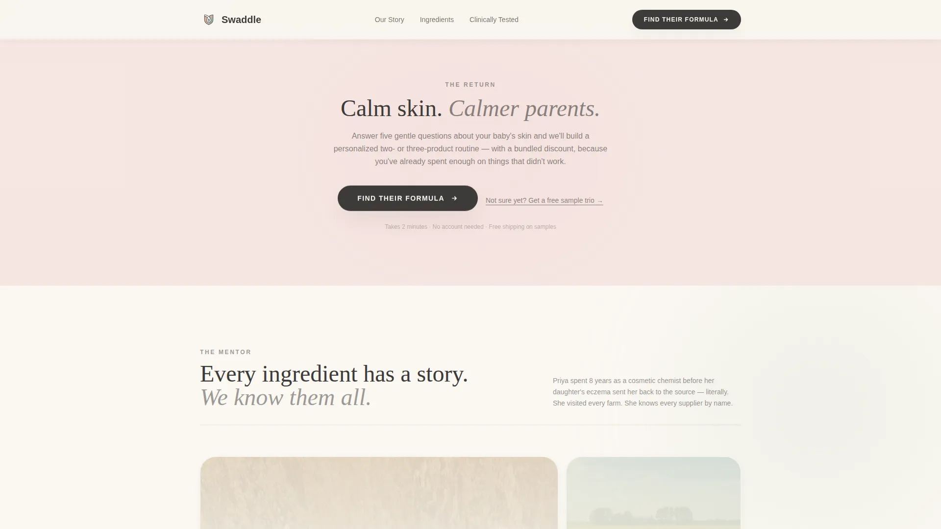 Baby Skincare Landing Page Template