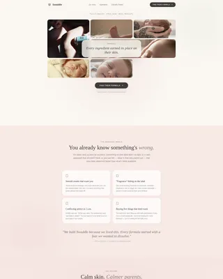 Baby Skincare Landing Page Template