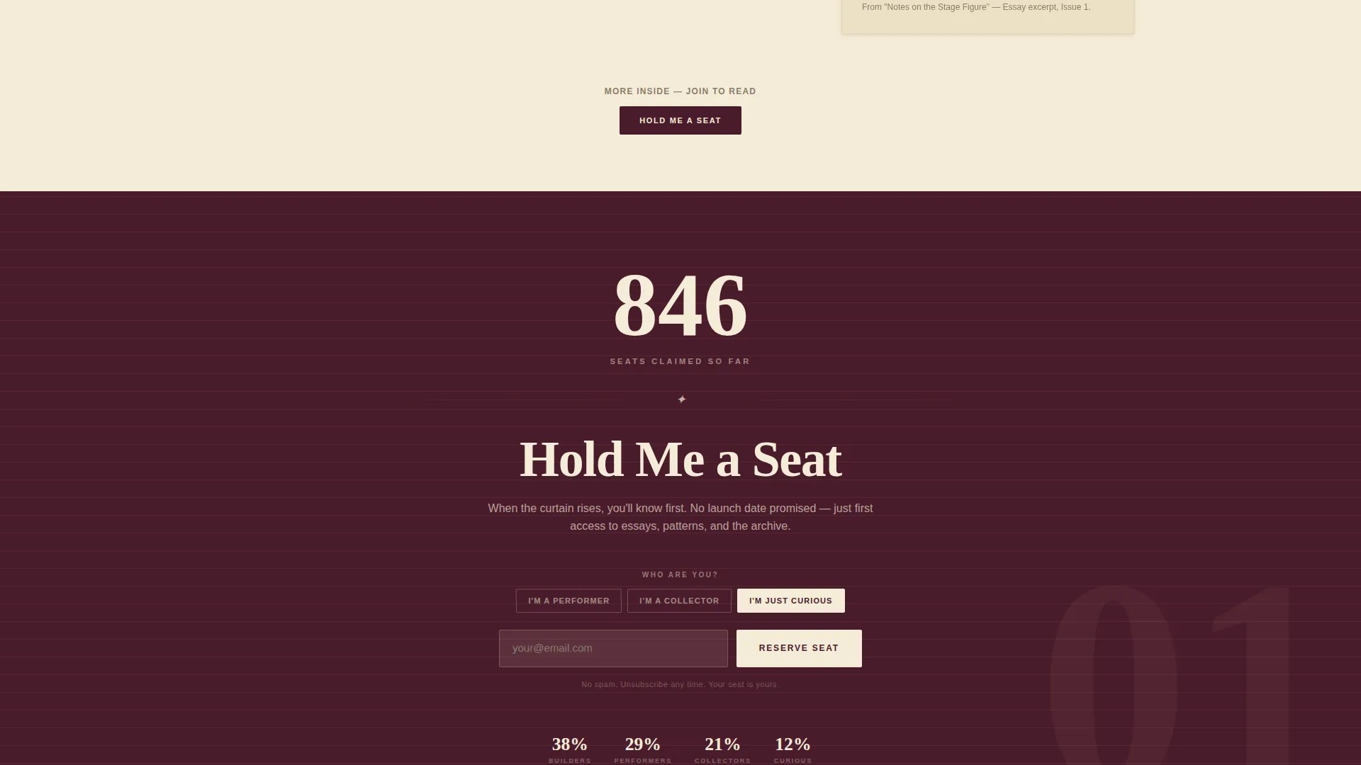 Hobby & Passion Content Pre-Launch & Coming Soon Website Template