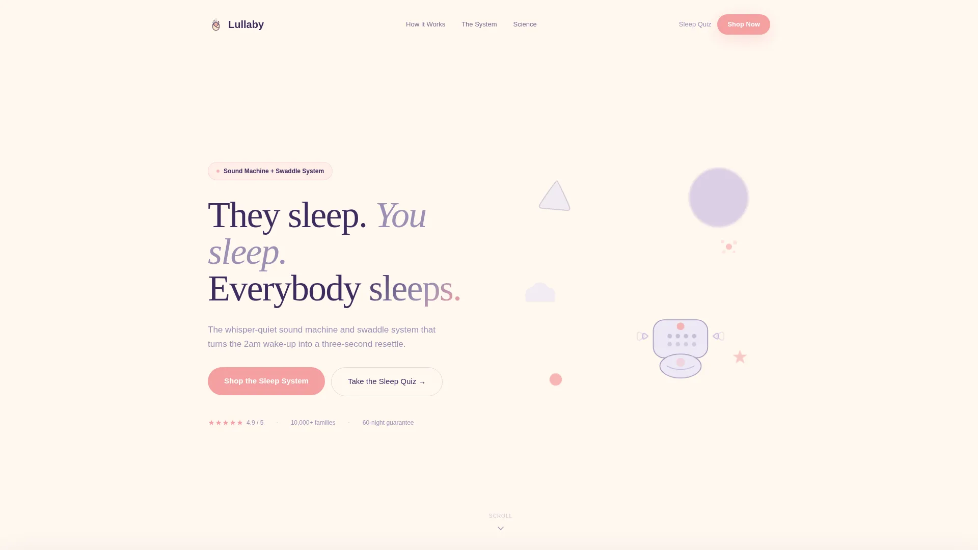 Baby Sleep Product Landing Page Template