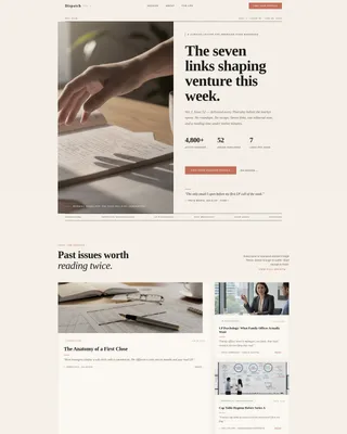 Venture Capital Newsletter Landing Page Template