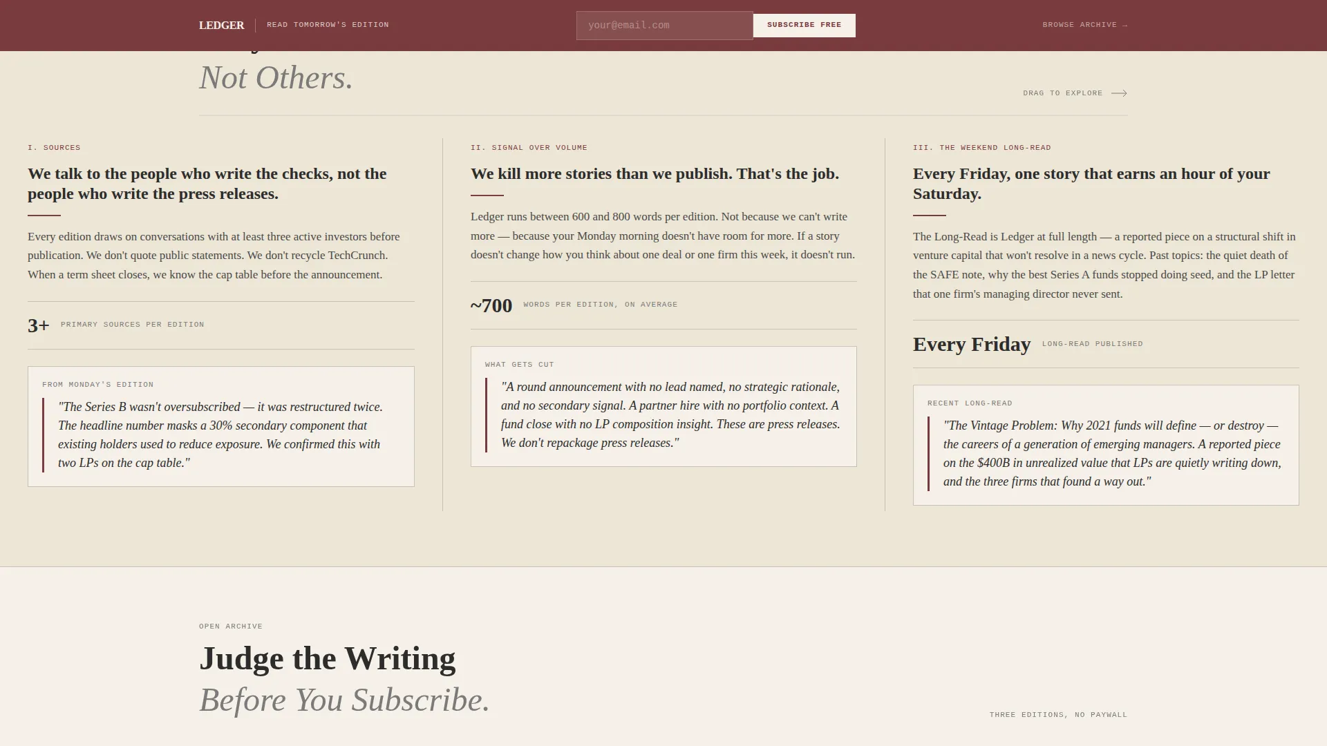 Venture Capital Daily Digest Landing Page Template