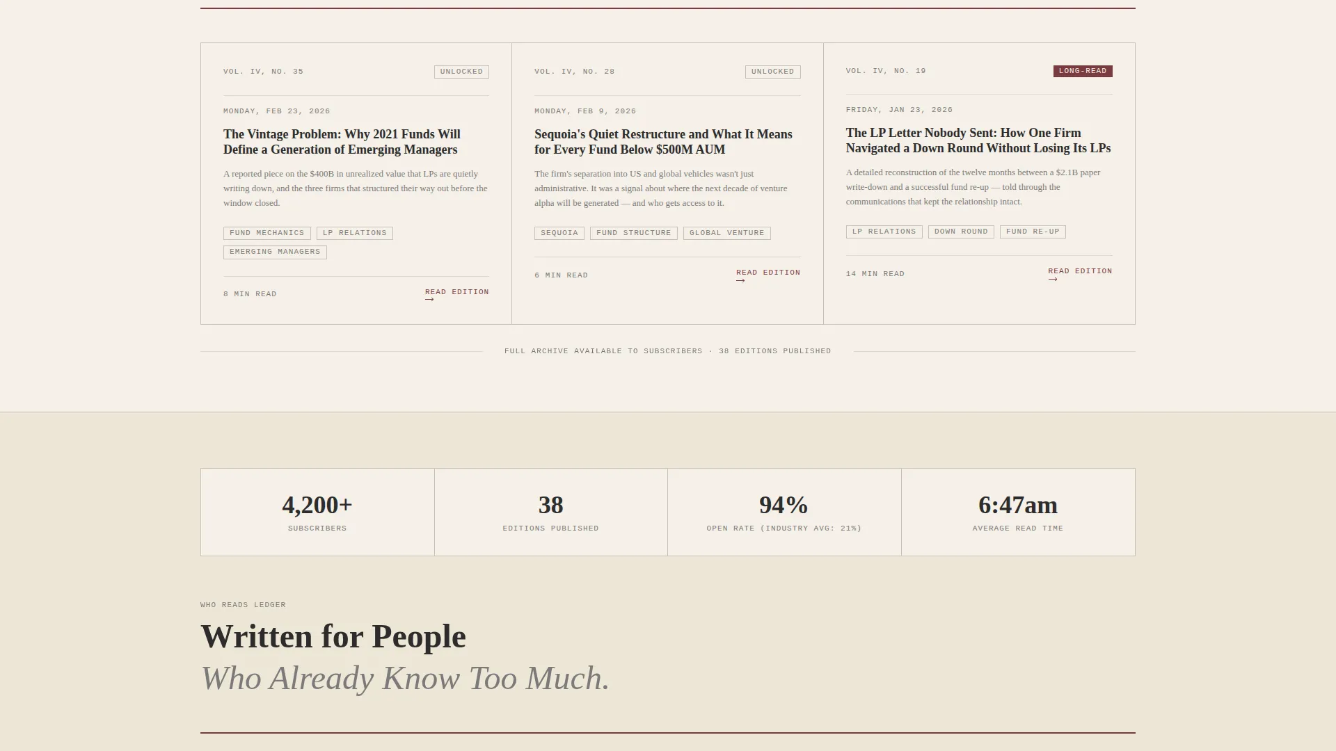 Venture Capital Daily Digest Landing Page Template