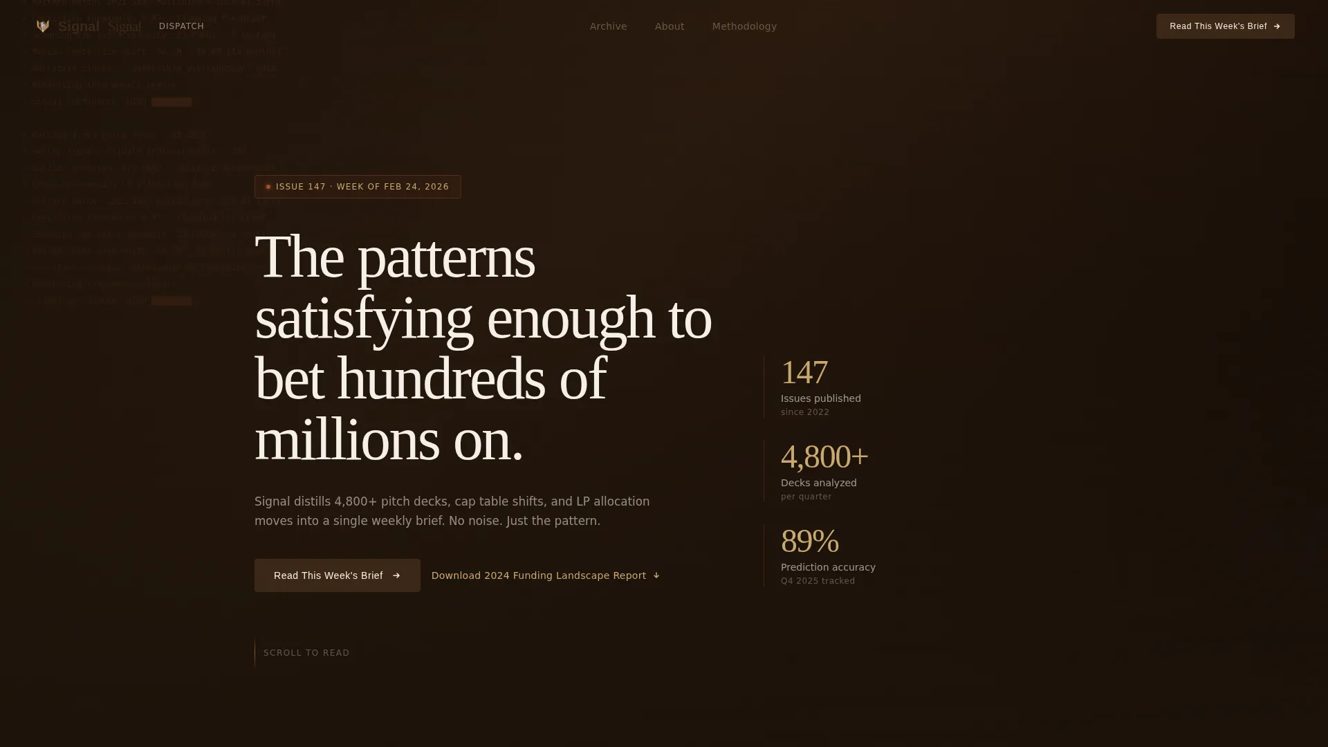 Venture Capital Newsletter Landing Page Template