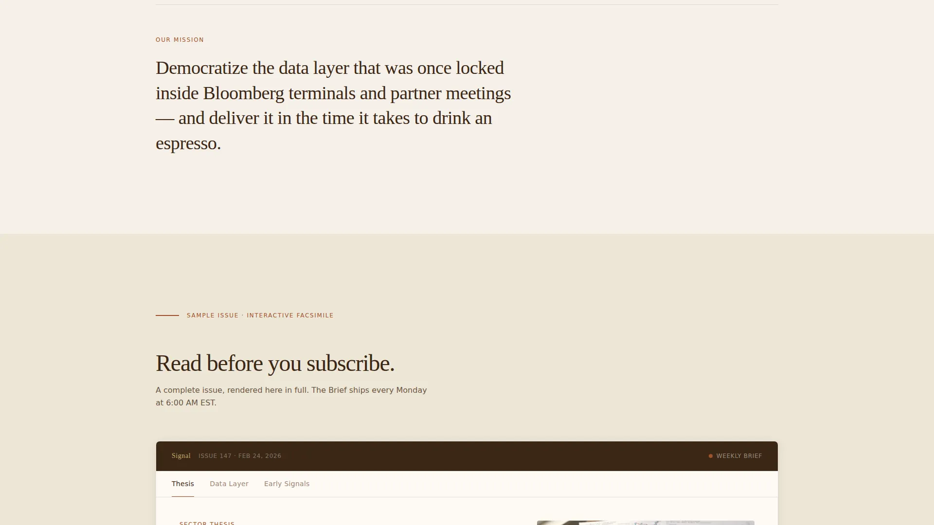 Venture Capital Newsletter Landing Page Template