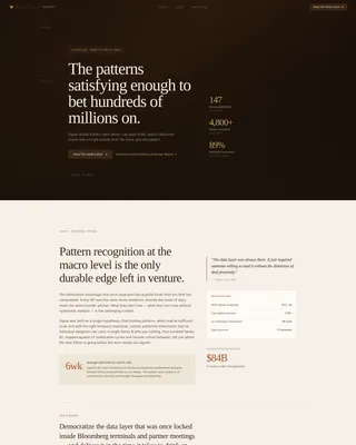 Venture Capital Newsletter Landing Page Template
