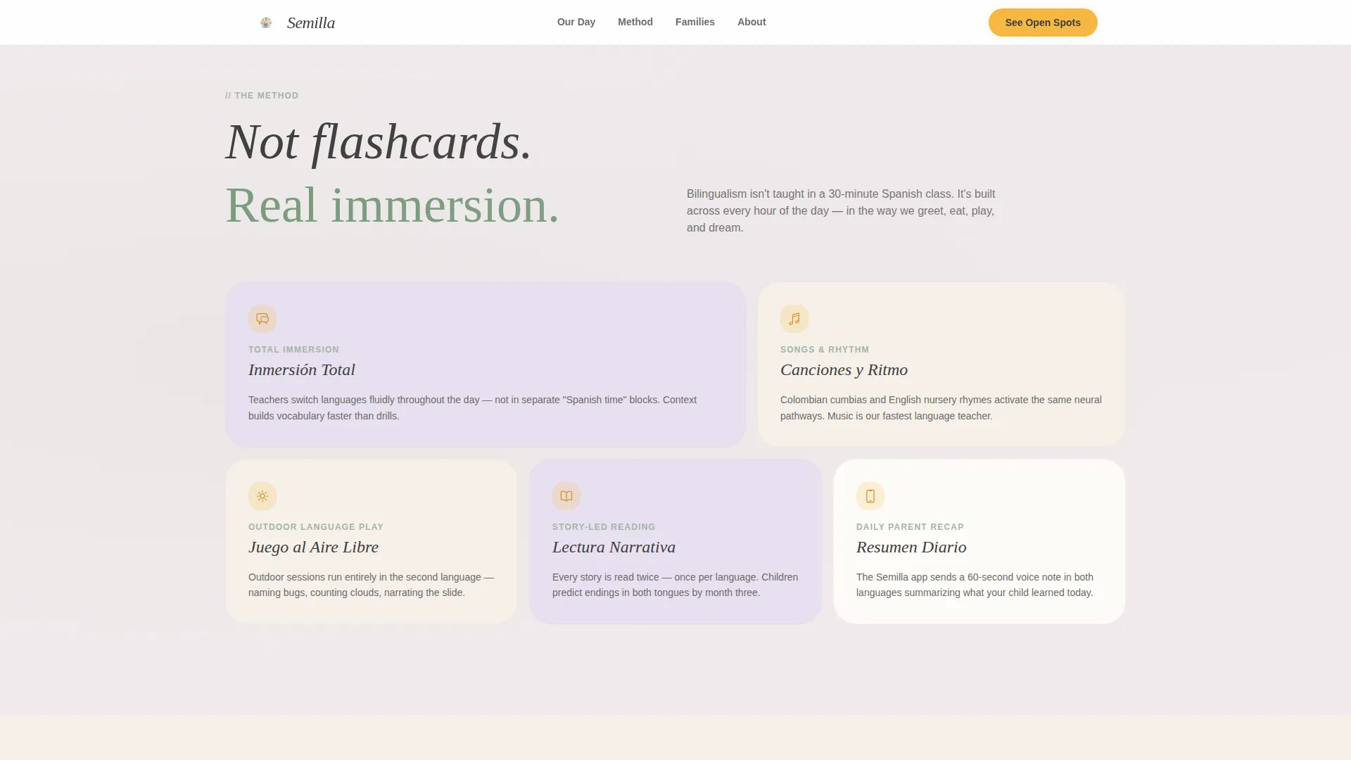 Daycare Landing Page Template | Semilla