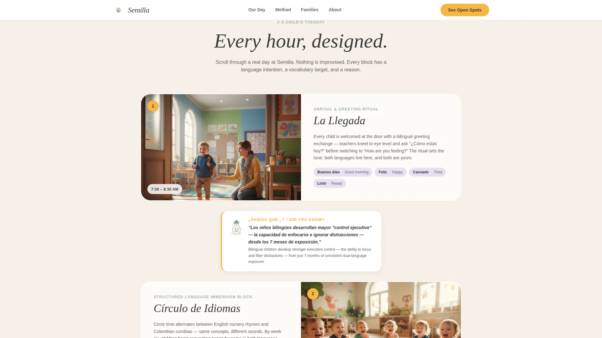 Daycare Landing Page Template | Semilla