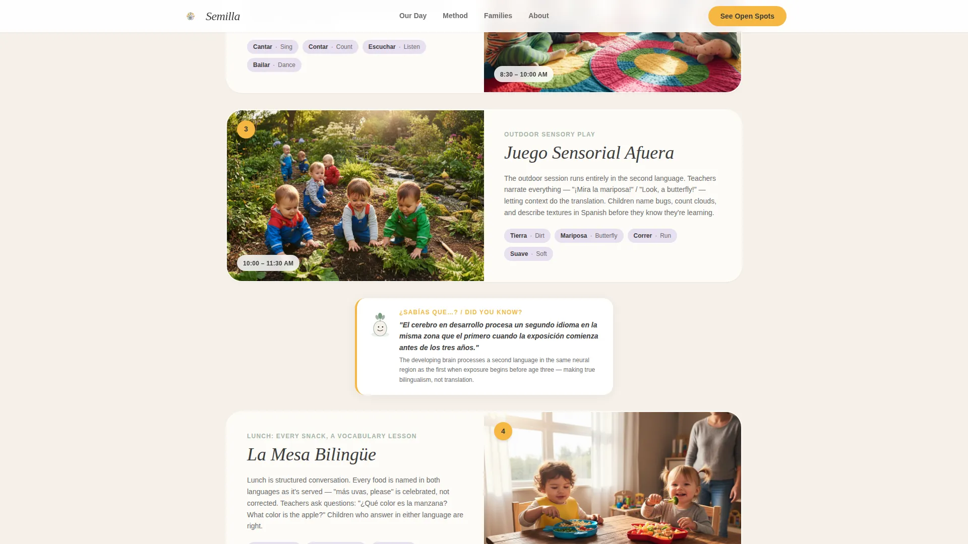 Daycare Landing Page Template | Semilla