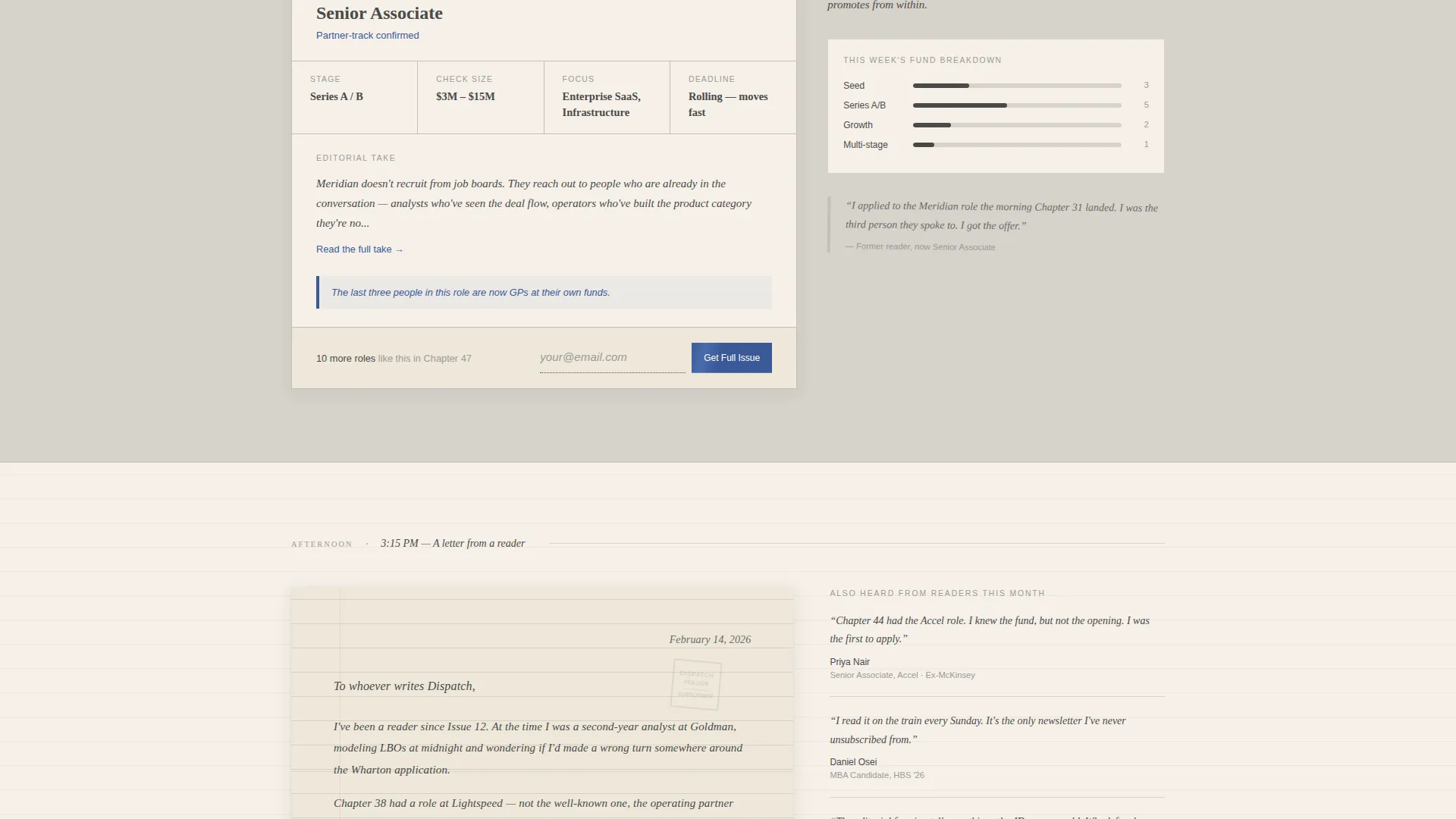 Venture Capital Newsletter Landing Page Template