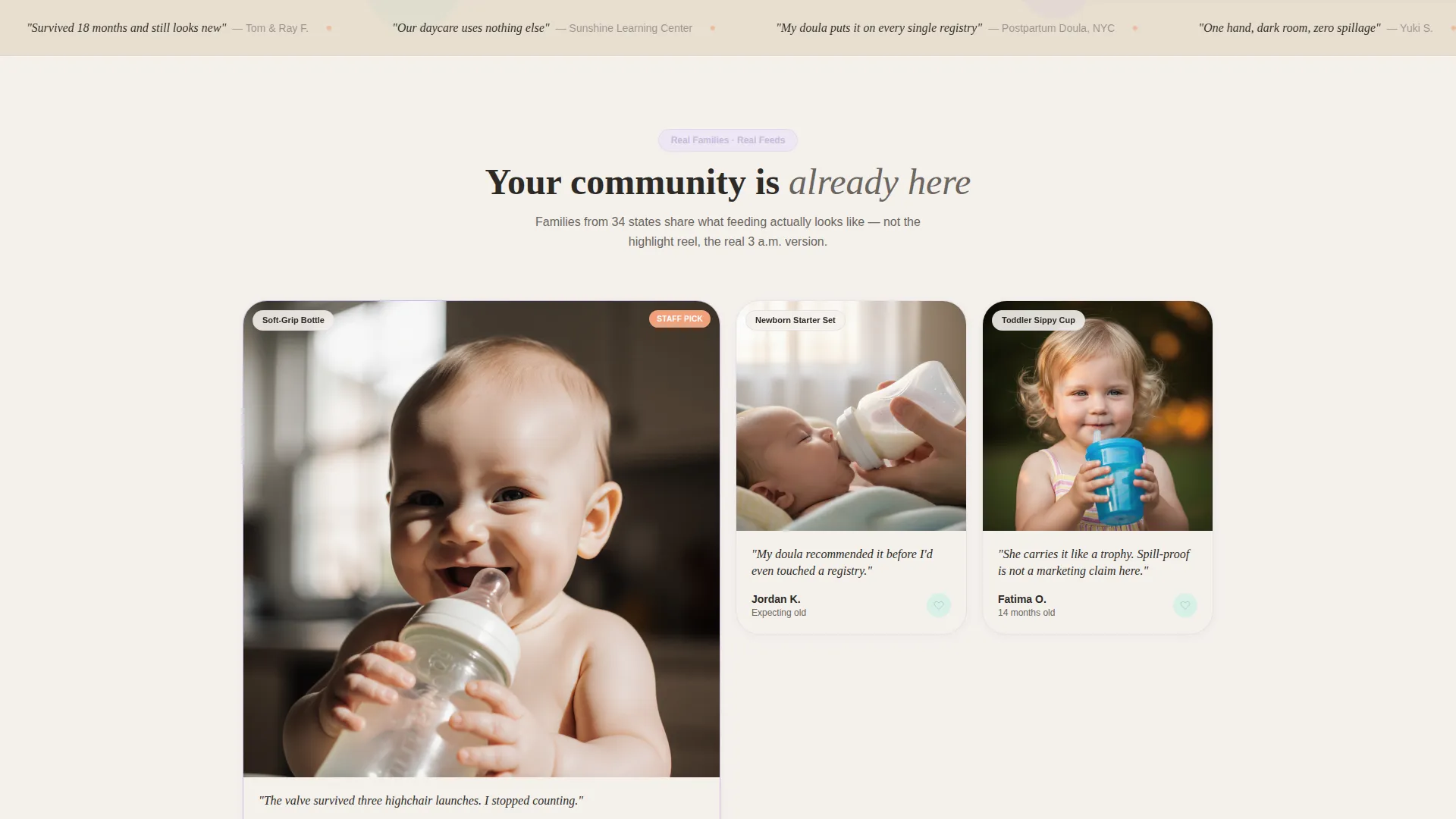 Playful Baby Feeding Event Landing Page Template