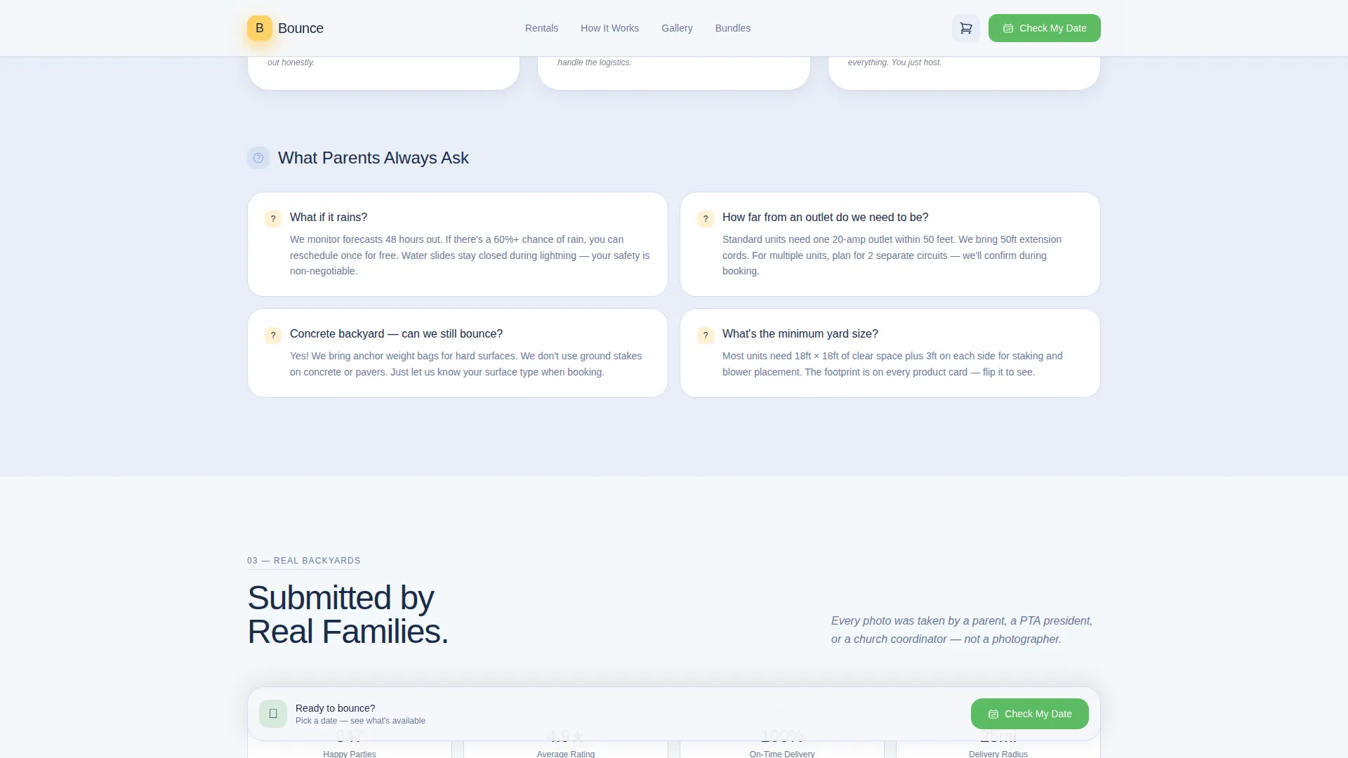 Inflatable Rental Landing Page Template