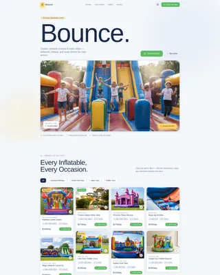 Inflatable Rental Landing Page Template